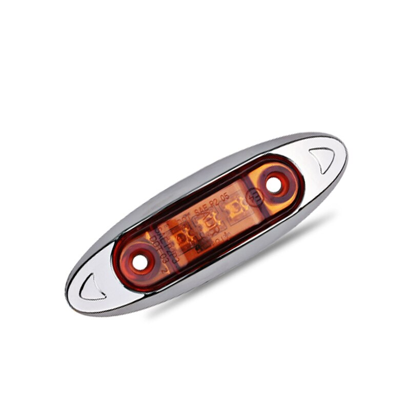 10pcs Amber Zijmarkeringslichten Lampen Lampen Lens Lichtgevende Vervanging Vrachtwagens Trailer 3-LED Verlichting