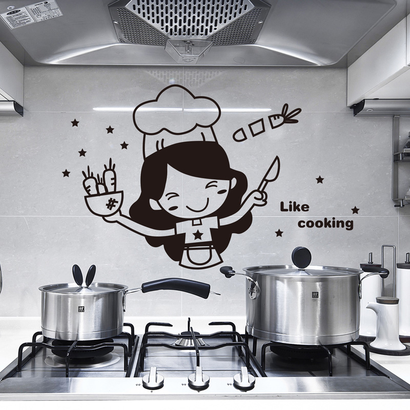 Cartoon Like cooking kitchen Wall Sticker Kitchen restaurant decoration Mural Art Decals home decor stickers wallpaper