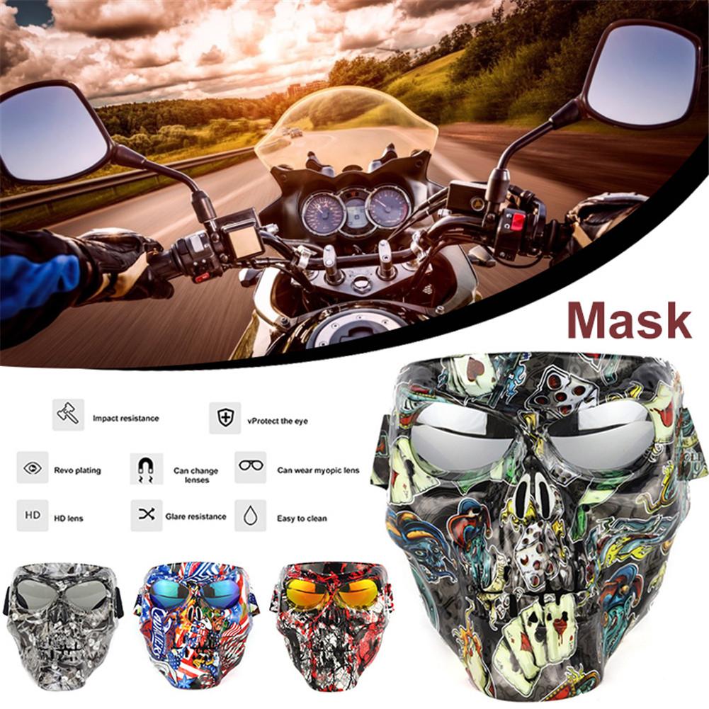 Masque de casque facial, lunettes détachables de Jet Ski, lunettes de Scooter, de Skate, de Motocross, de moto