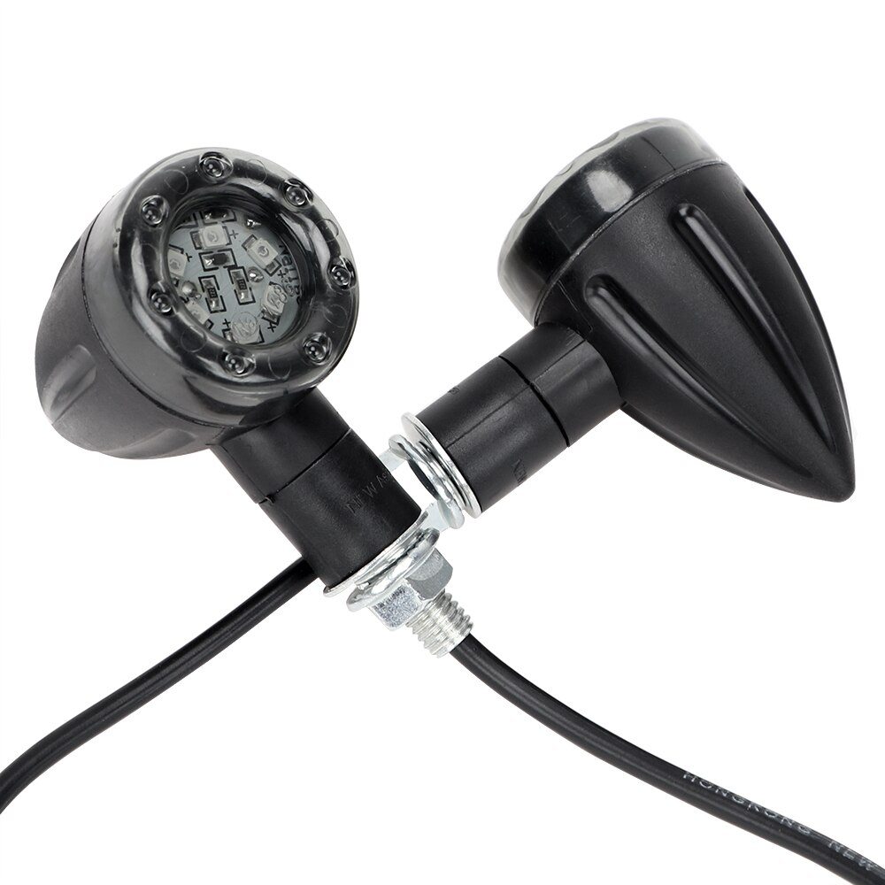 1 Paar Motorfiets Flasher Indicator Lamp Voor Harley Mini Bullet Led Richtingaanwijzers Motorfiets Verlichting Brake Stop Light