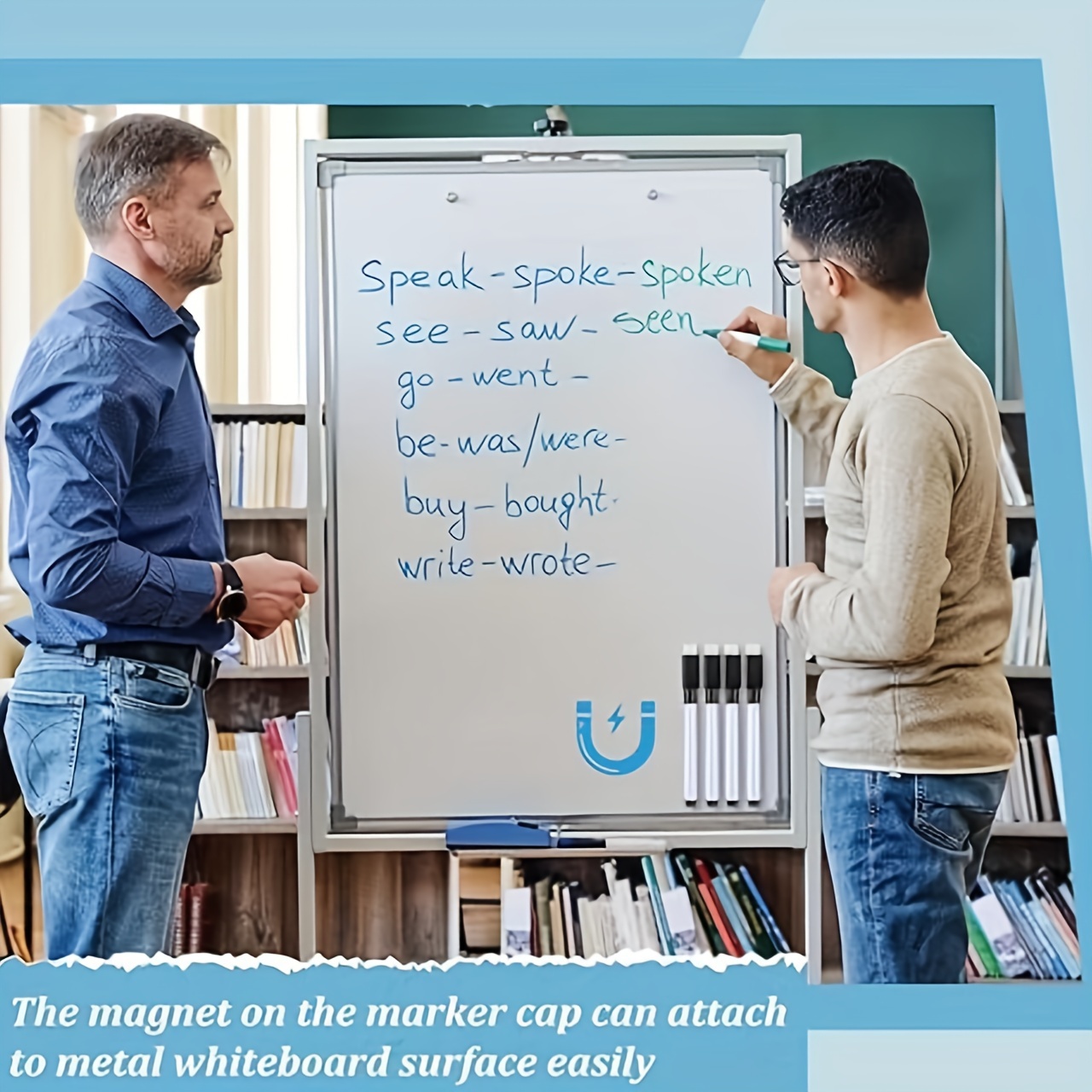 50 stk. whiteboard-tusjer, svarte, whiteboard-tusjer med gummihette, fin spiss, whiteboard-tusjer