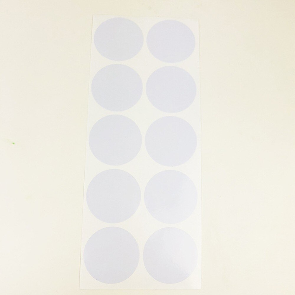 6Sheet/set White Sticker Bottle Sticker 5cm Round Whiteboard Pvc Sticker Practical Whiteboard Sticker Kitchen Jar Stickers Label