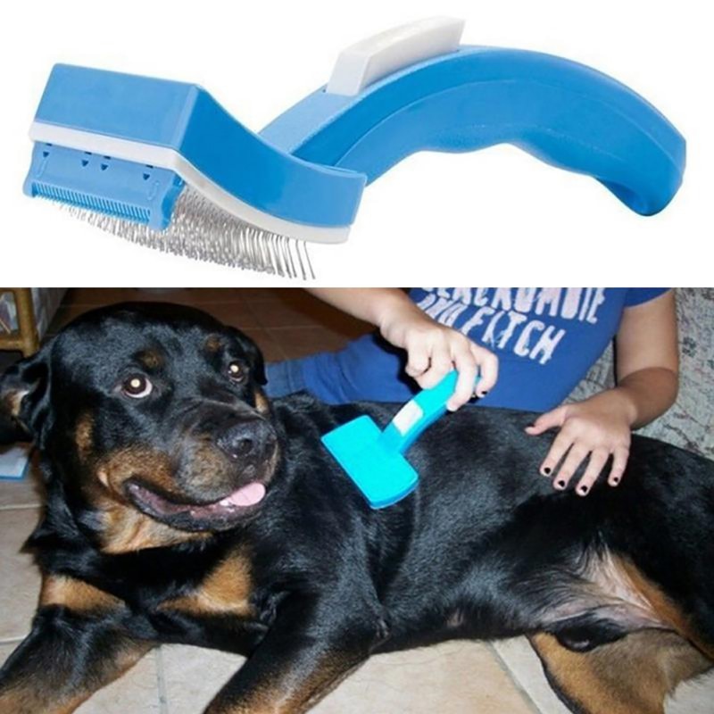 Pet Hair Remover Roller Hond Kat Haar Borstel Verwijderen Hond Kat Haar Grooming Zelfreinigende Vergieten Kam Huisdier trimmer