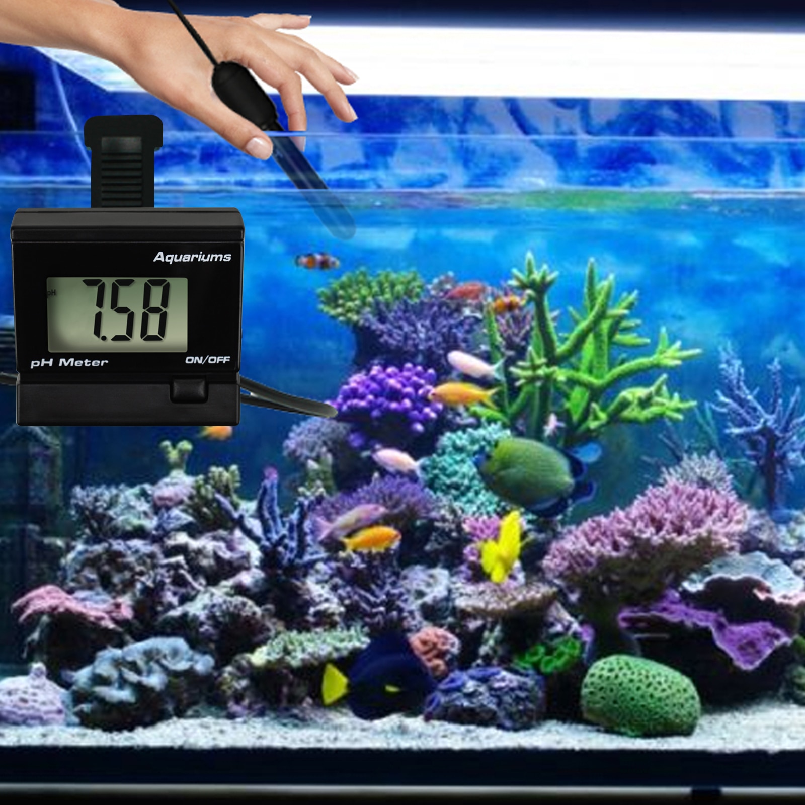 Digital pH Monitor Meter ATC 0~14.00pH Water Monitoring Tester Kit Replaceable Electrode Probe BNC