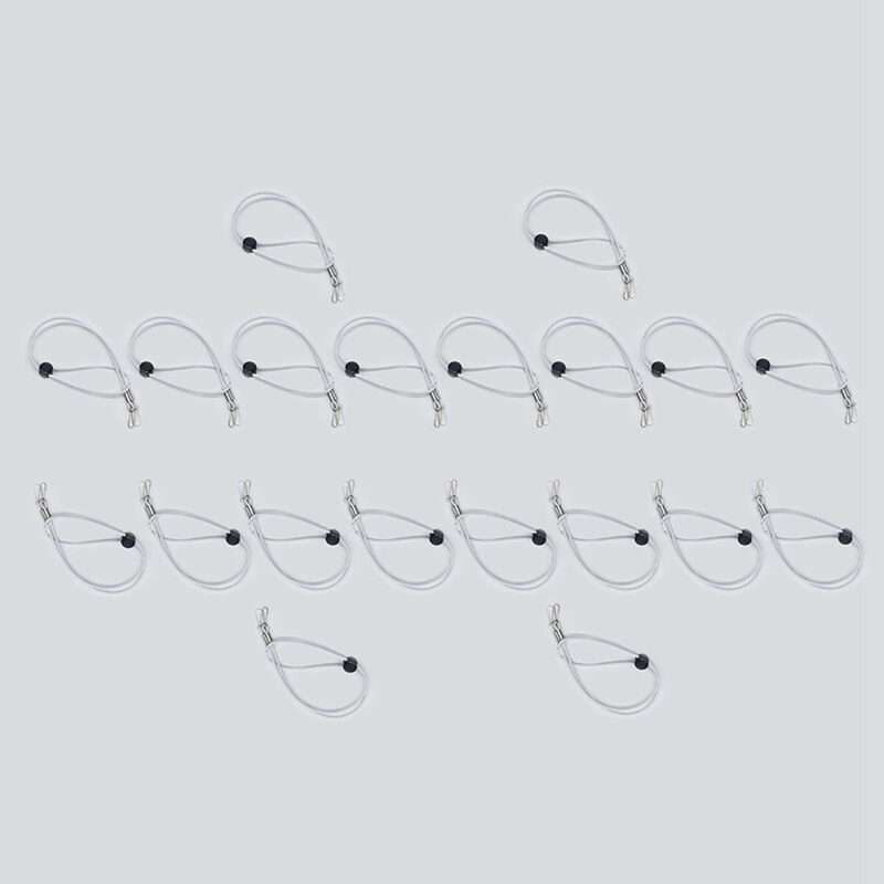 Adjustable Length Lanyard - Handy & Convenient Holder & Hanger (20 Pack, White)