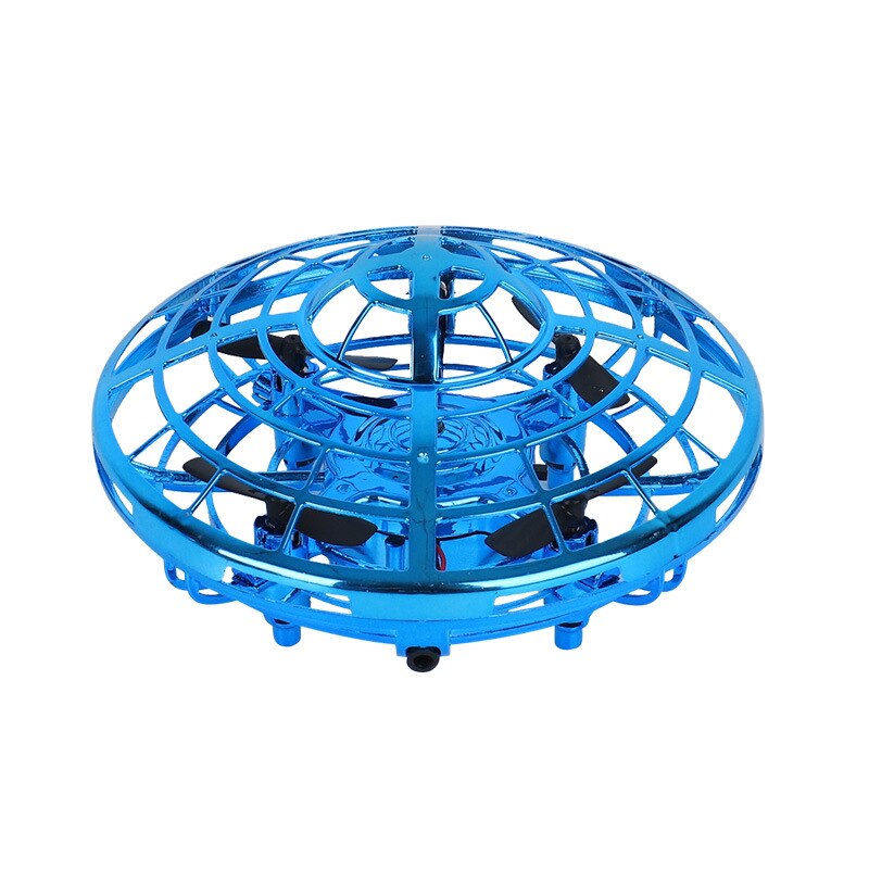 Flygande helikopter mini ufo drönare uppgradering infraröd induktion fjärrkontroll flygplan elektronisk modell leksak barn födelsedag: Blå