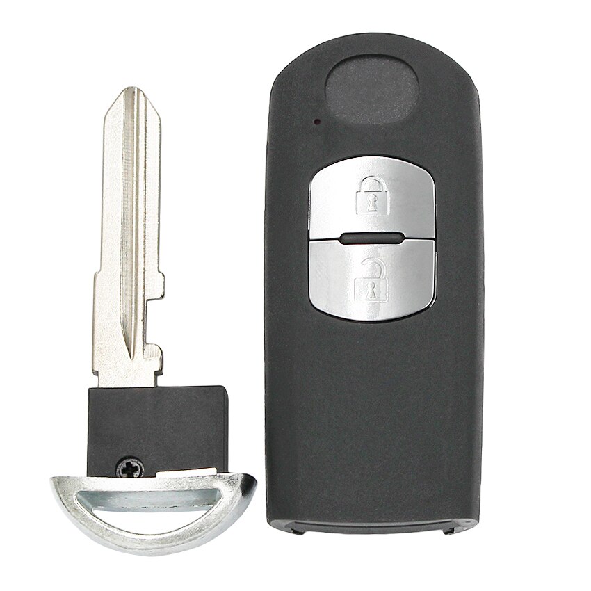 2/3/4 knapper nøglefri adgang smart fjernbetjening nøgle shell sag fob til mazda 3 6 cx-3 cx-5 axela atenza med nødnøgle: 2b