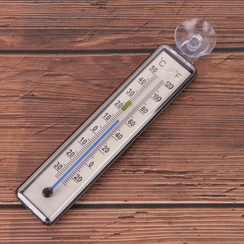 Aquarium Fish Meter Water Temperatuurmeter Zuignap Tank Thermometer Glas