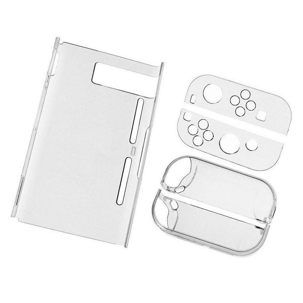 Casos de proteção para computador rígido capa para nintend switch ns nx caso cristal transparente escudo console controlador acessórios com suporte: Vermelho