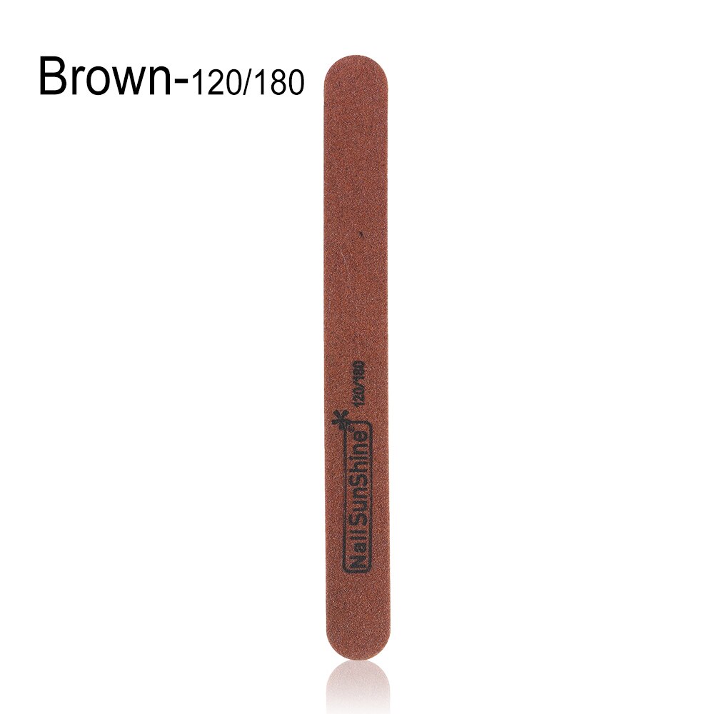 Tragbare Schwamm Streugut/Holz Nagel Dateien Doppelseitige Schleif Puffer Professionelle Nagel Pflege Schönheit Manikübetreffend Werkzeuge: Holz-Braun 120-180