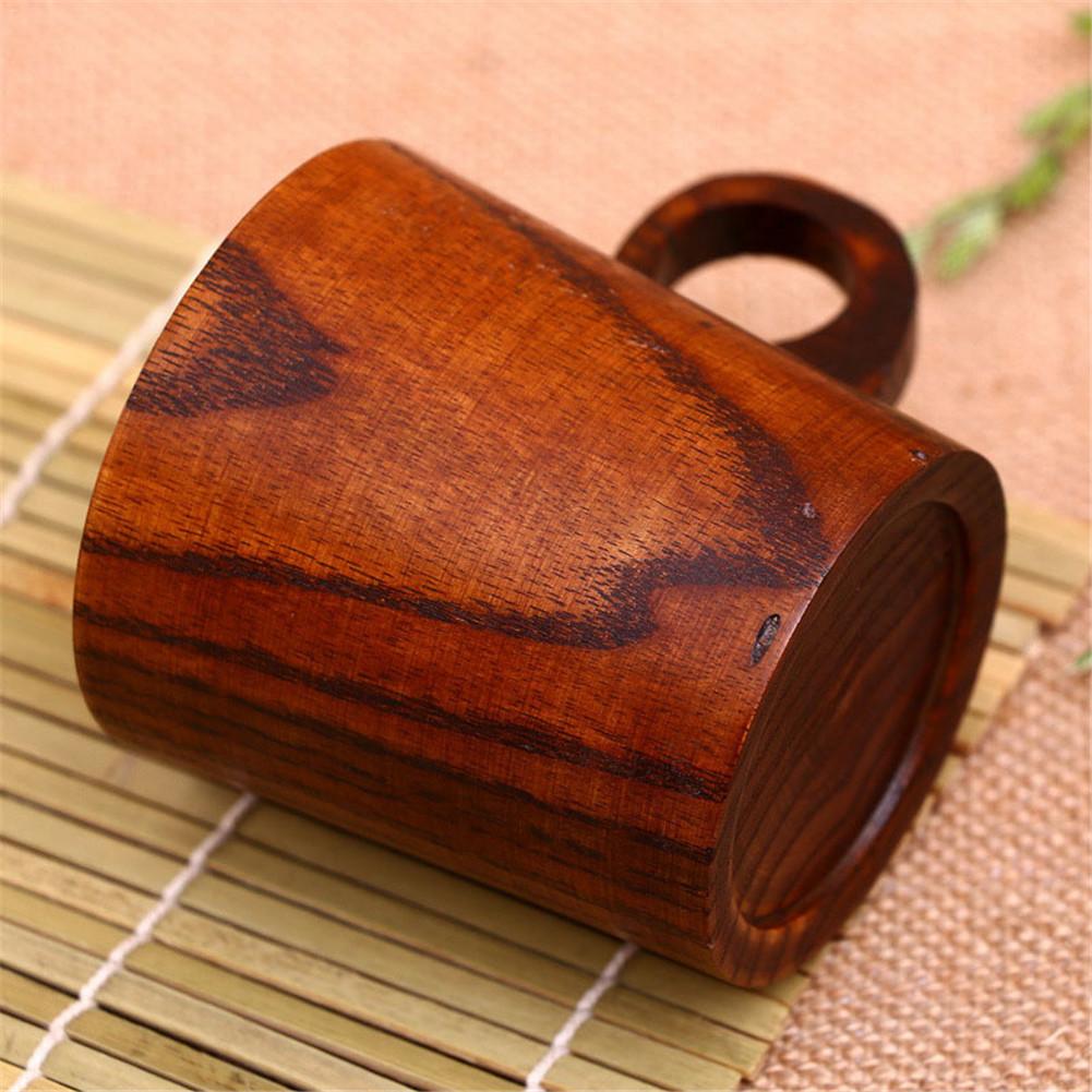 Wood Cup Primitive Handmade Wooden Cup Breakfast Beer Milk Drinkware Green Tea Cup Water Bottle Coffee Mug Kitchen Bar Gadgets