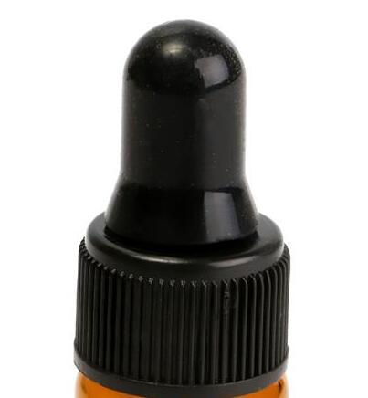 50 stk/parti 1ml 2ml 3ml 5ml tom dråbeflaske bærbar ravfarvet glasflaske æterisk olieflaske med glas øjendråber: 5ml / Sort med sort / Klare flasker
