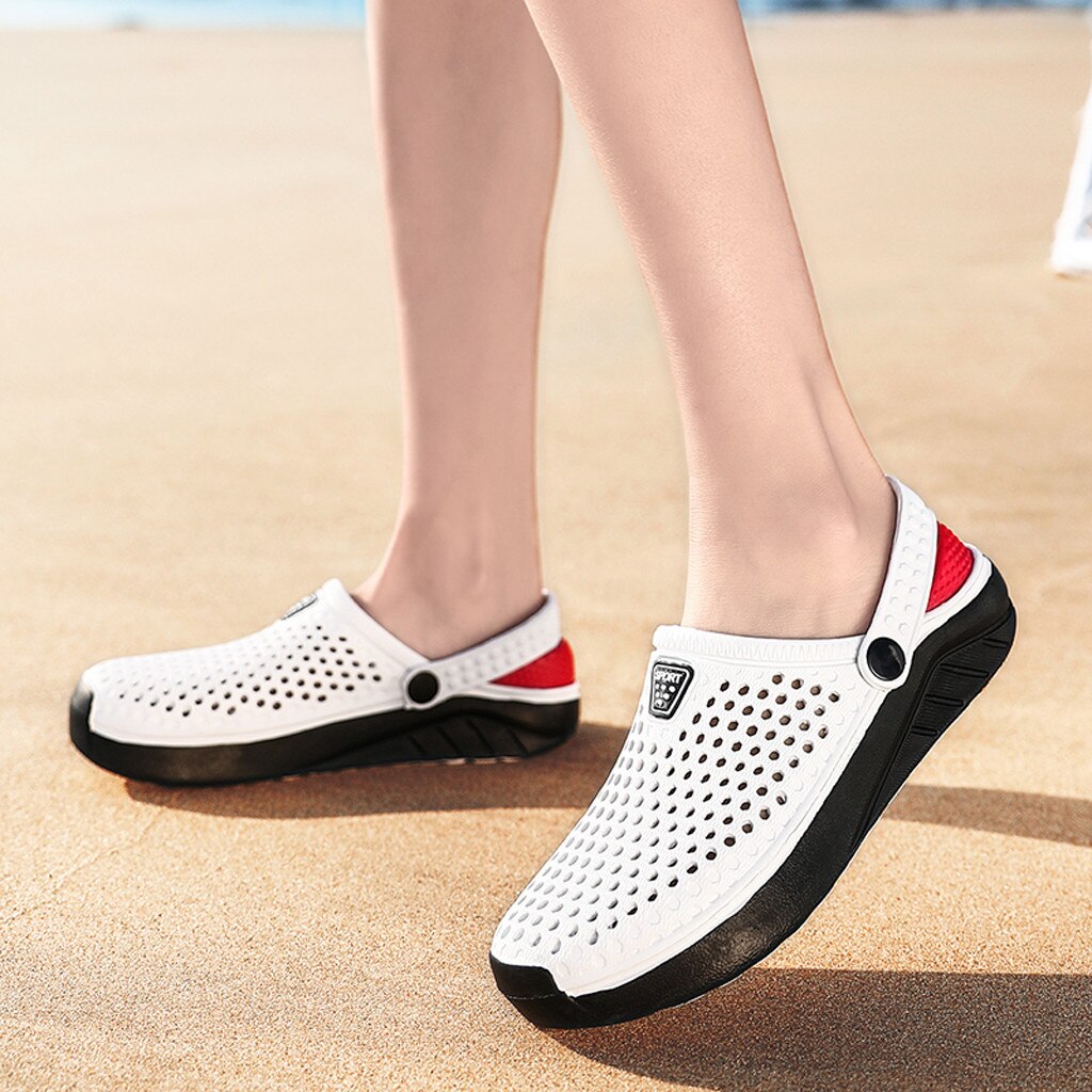 SAGACE Sandals Shoes Unisex Sandals Outdoor Flat Hollow Out Slippers Breathable Walking Beach Sports Sandals Hole Shoes