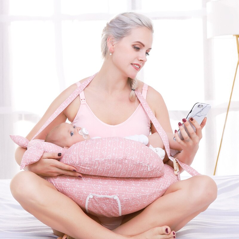 Coussins d&#39;allaitement pour bébé, housse lavable, multifonction, ajustable, pour nourrissons