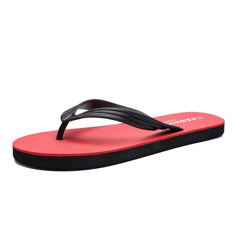 JIEMIAO Summer Sandals Men Slippers Home Shoes Casual Female Slides Flip Flop for Size Flat Outdoor: Red / 41