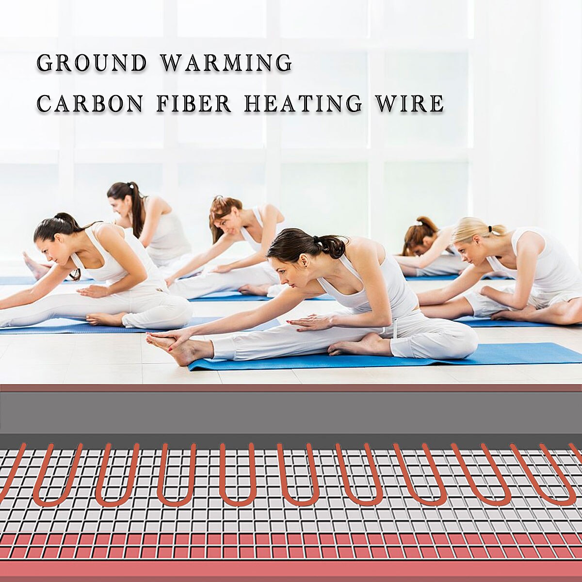 Cable calefactor de fibra de carbono para invernadero, equipo de calefacción para granja de verduras, 12k