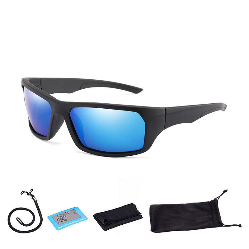 Herre polariserede solbriller udendørs sportsfiskebriller kvinder vandring kørebriller cykel cykling briller med æske: F01 med taske
