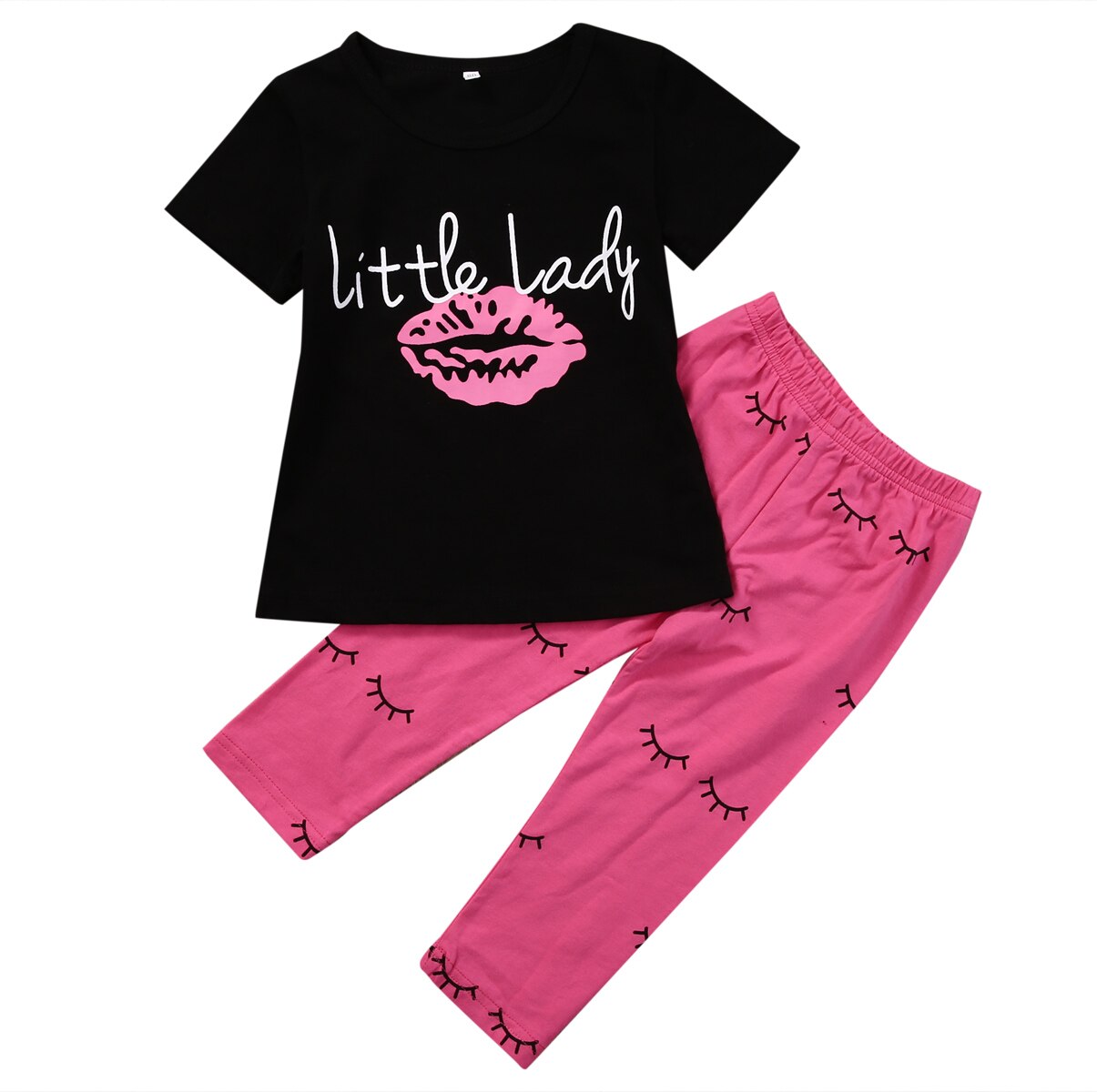 Pudcoco Ensemble Fille USA 1-6Year Enfant Bébé Filles Tenues T-Shirts Hauts + legging Pantalon Vêtements Ensemble