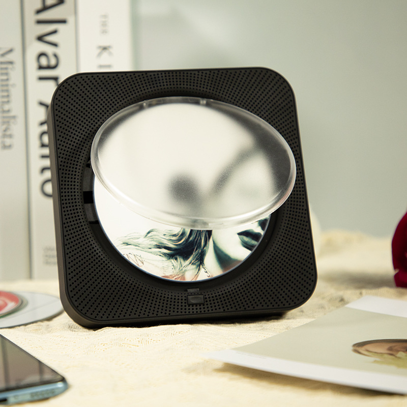 Bluetooth CD Player, Portable & Desktop Dual-use Home Music Player, Plug-in Only, Supports Album Discs: black