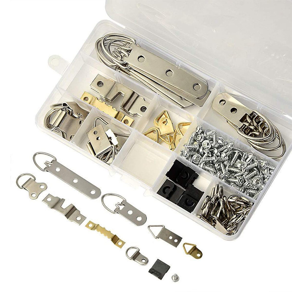 96Pcs Hardware Mounting Accessories Frame Clock Metal Kit with Storage Box Screw Set