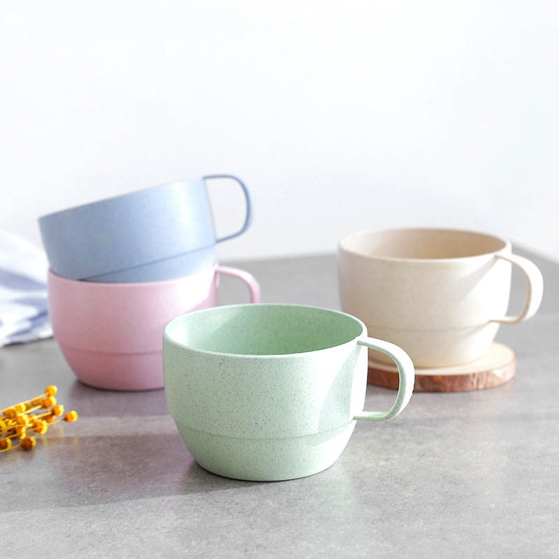 1 PC Office Coffee Cup Eco-friendly Mouthwash Cups Wheat Straw kitchen Accessories Milk Tea Cup