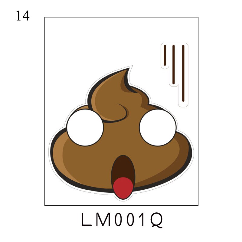 Wall Sticker Vinyl Decals Toilet Stickers Cute Poo Home Decoration Poster Toilet Cover Funny Stickers: LM001Q
