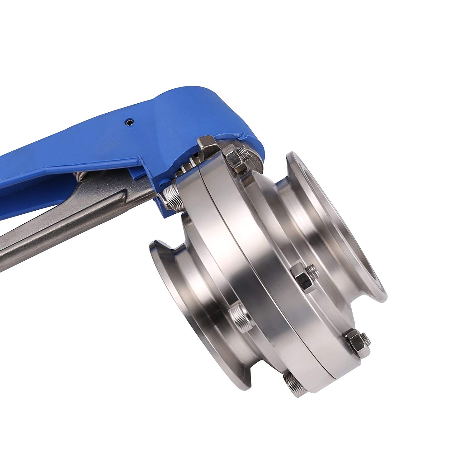 Tri Clamp Butterfly Valve Squeeze Trigger for Homebrew Dairy Product 1-1/2 inch 38mm SS304 Stainless Steel Sanitary 1.5 inch