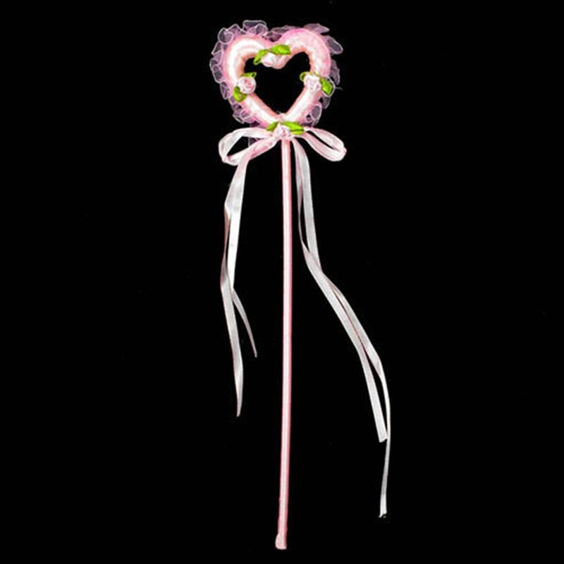 Varita de corazón para niñas, cetro mágico para de cumpleaños, disfraz de Hada, Princesa, Ángel, palo de fantasía