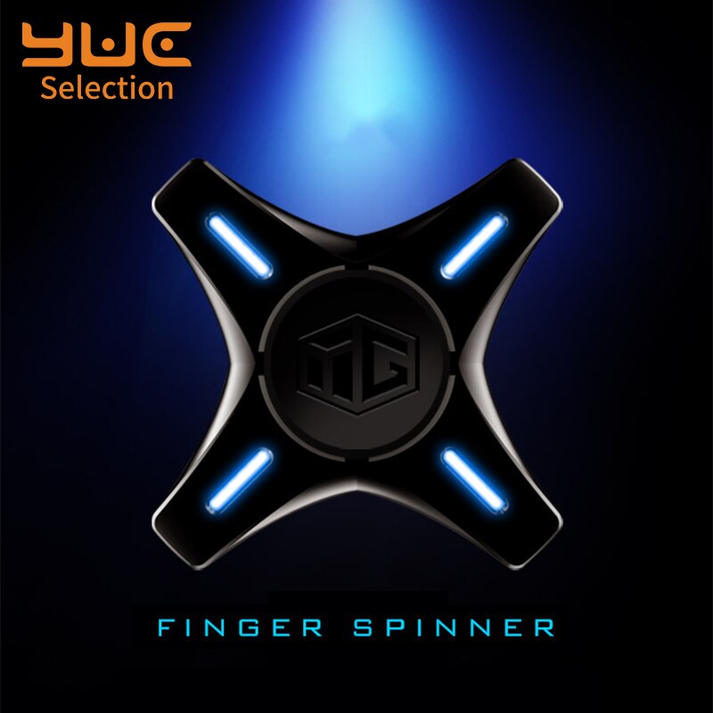 YUC Light Up Hand Spinner Glow In Dark Finger Toys luminoso Fidget Spinner R188 cuscinetto ad alta velocità Led Desk giocattoli antistress