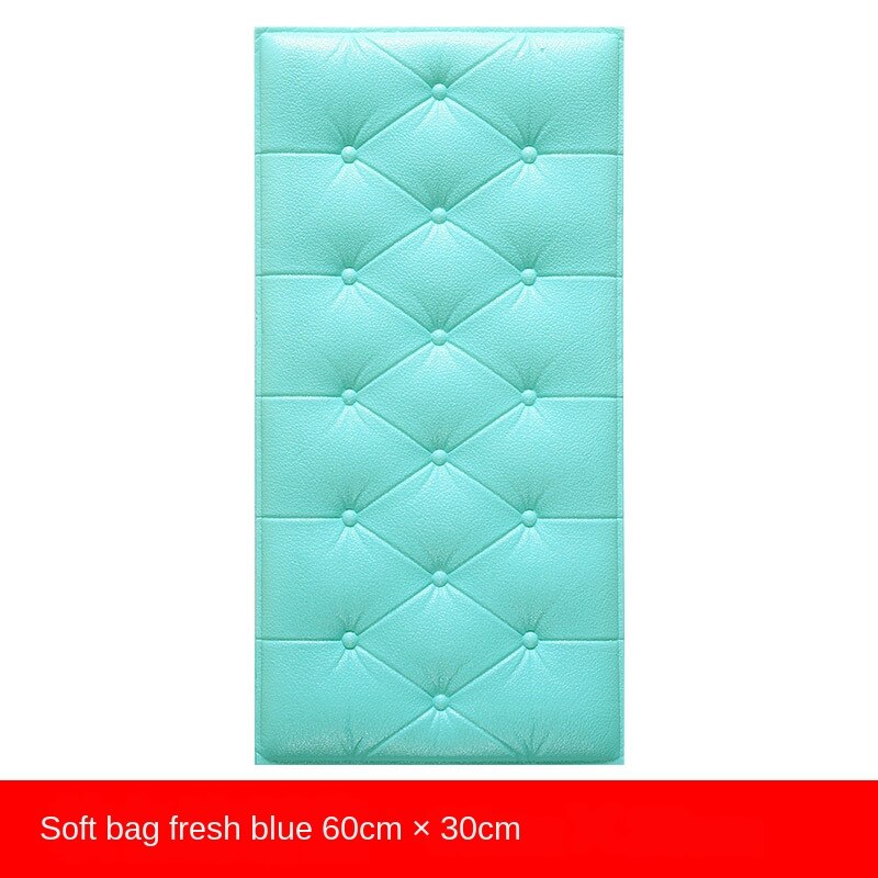 Self-adhesive 3D Wall Sticker on The Bedside Anti-collision Soft Package Wall Surrounding Thick Pad Waterproof Wall Panel: colour D