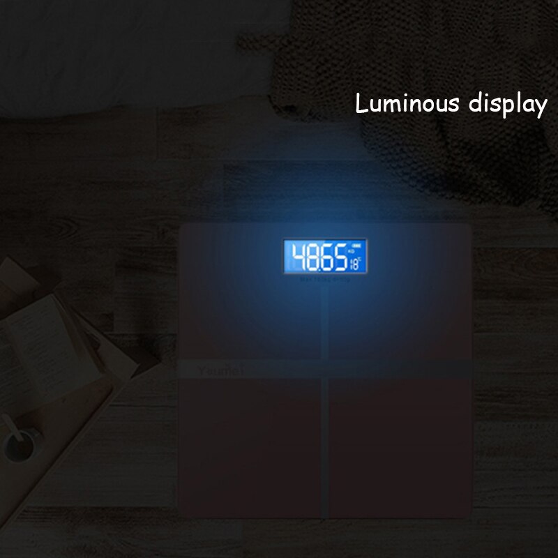 Portable Bathroom Scale Body Weight Digital Scale USB Charging Floor Smart Scale For Weighing LED Display Electronic Scale