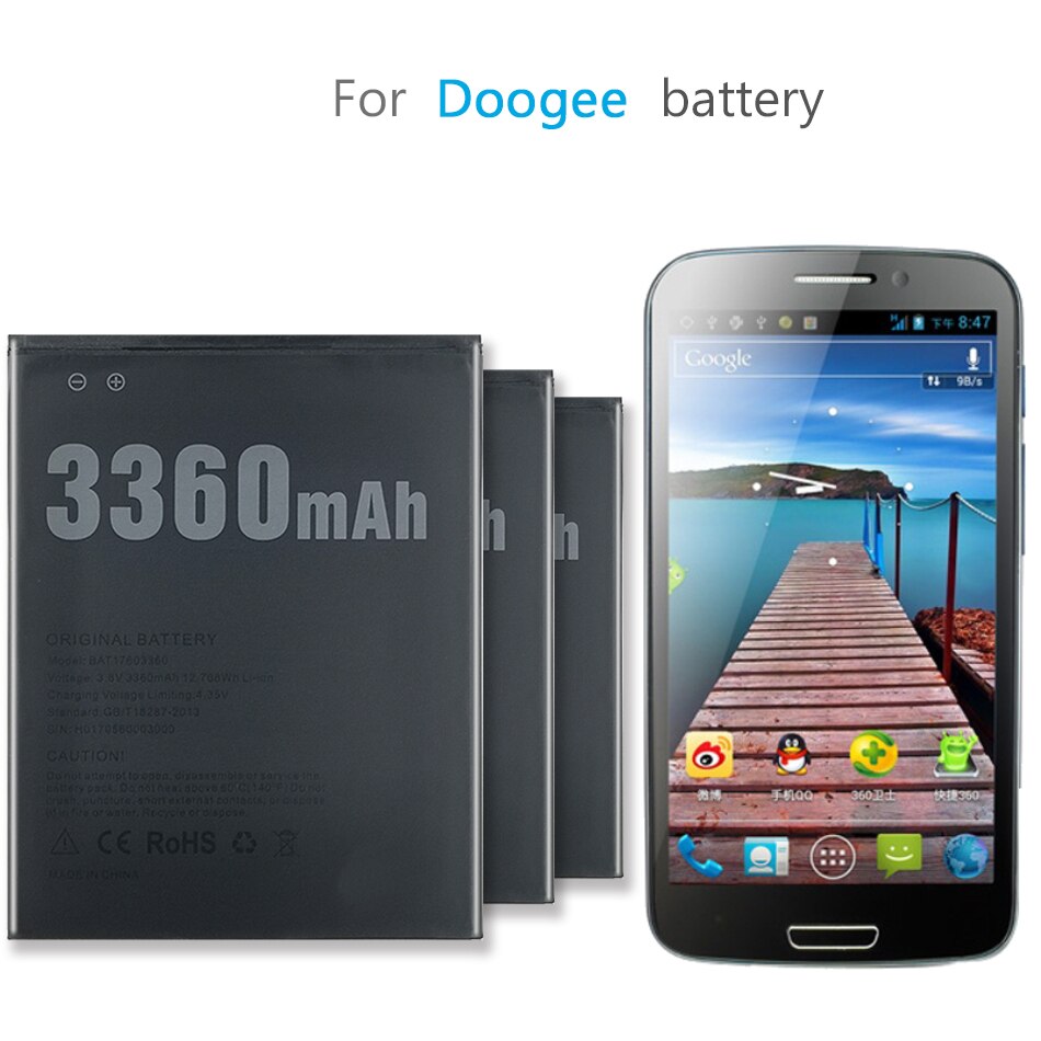 Batería para teléfono móvil DOOGEE X10 X 10, 3360mAh, BAT17603360