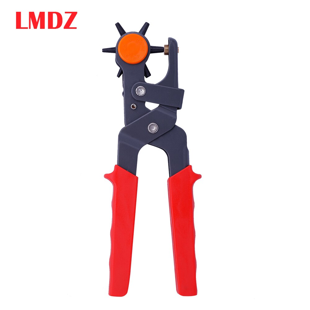 LMDZ Revolving Punch Tang Kit Lederen Riem Perforator Tang Oogje Puncher Revolve Naaimachine Tas Setter Tool Perforator