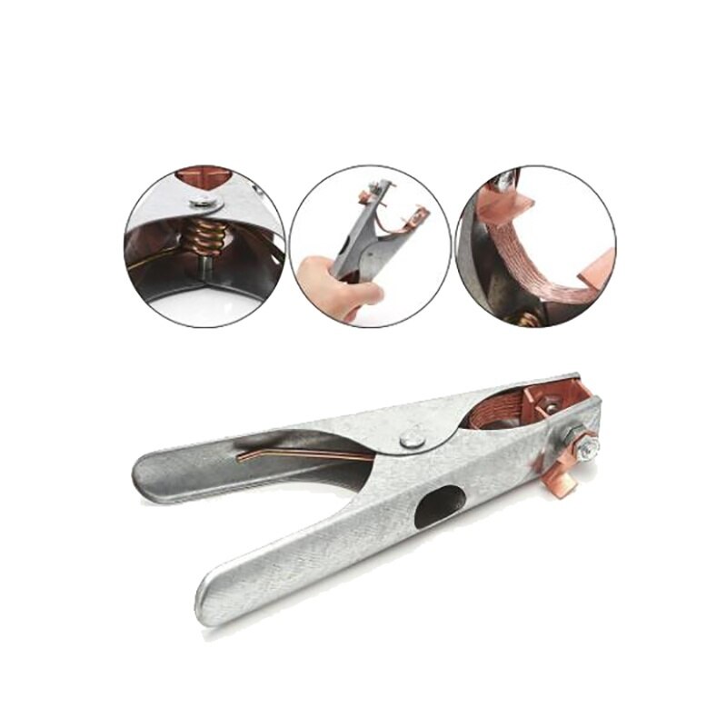 300Amp Arc Welding Ground Clamp Earth Ground Copper Grip Clip Clamp and Cable and 10-25mm 10feet