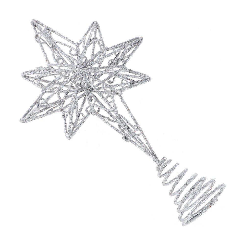 Anijsster boomtopper gouden ster kerstboomtopper ijzeren ster festival boomtopdecoratie voor thuisfeest (gouden , 16 x 30c