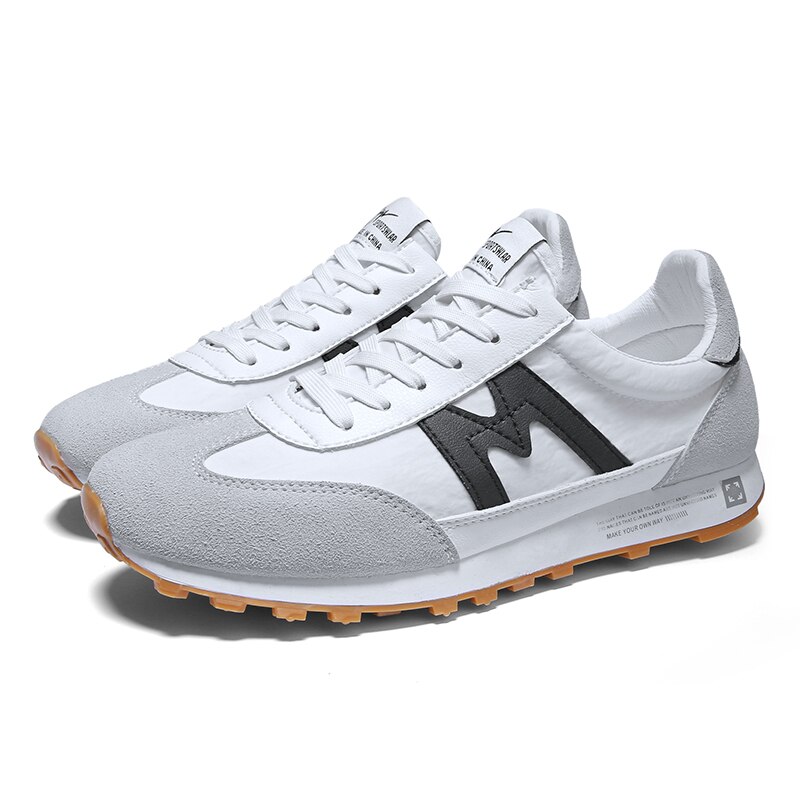 Cheap Golf Shoes Sneakers Man Trainers Outdoor Summer Sneakers for Man Golf Walking Sport Shoes Light Skateboard Shoes Flats Men: White Black / 10
