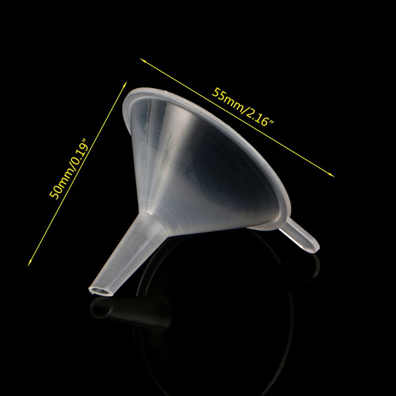 10 Uds. Embudos pequeños de plástico para Perfume Aceite Esencial líquido llenando botella vacía herramienta de embalaje