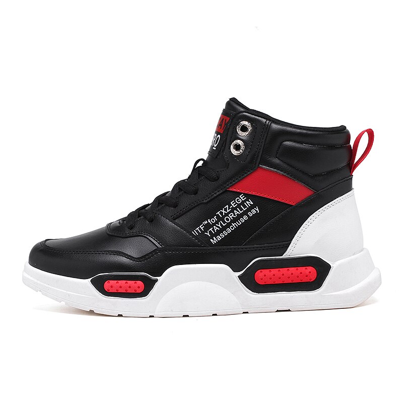 Men's high-top sports board shoes spring and autumn Paris aristocratic walk shoes fashionable all-match student shoes: Black / 43