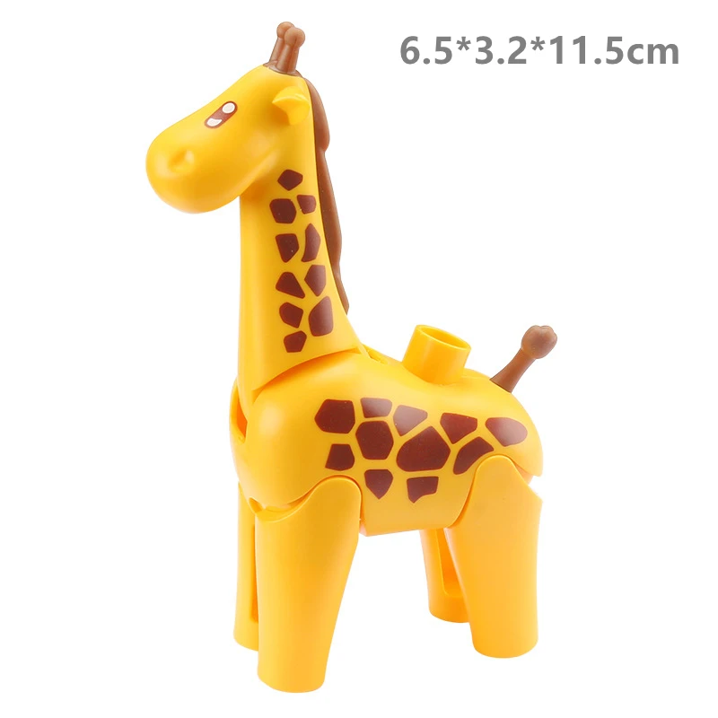 Big Building Blocks Zoo Animal Figure Accessories Frog Snail Dog Comptatible Large Bricks Children Kids Assembly Toys Party