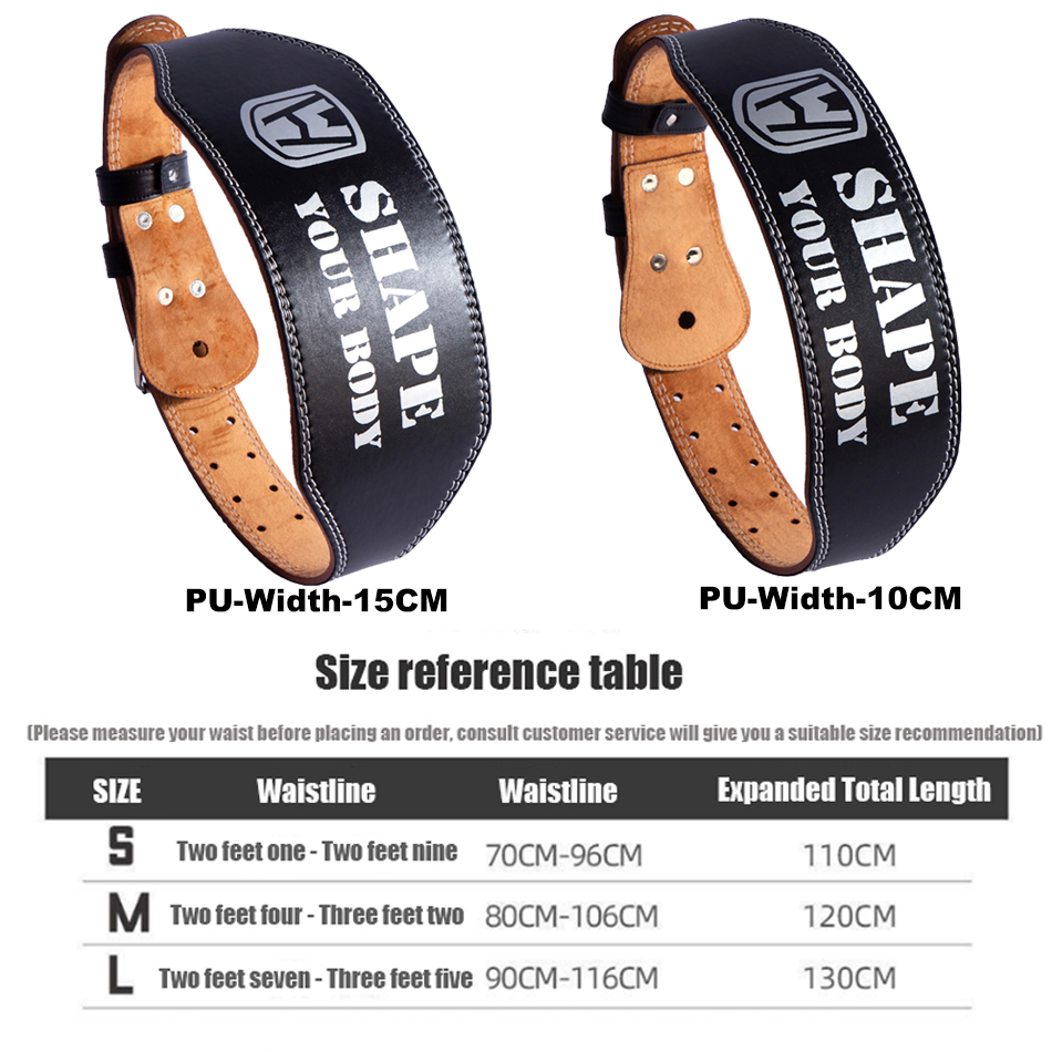 Wosweir-herr midjeskyddsbälte i pu-läder styrketränings- och träningsutrustning tyngdlyftningsutrustning