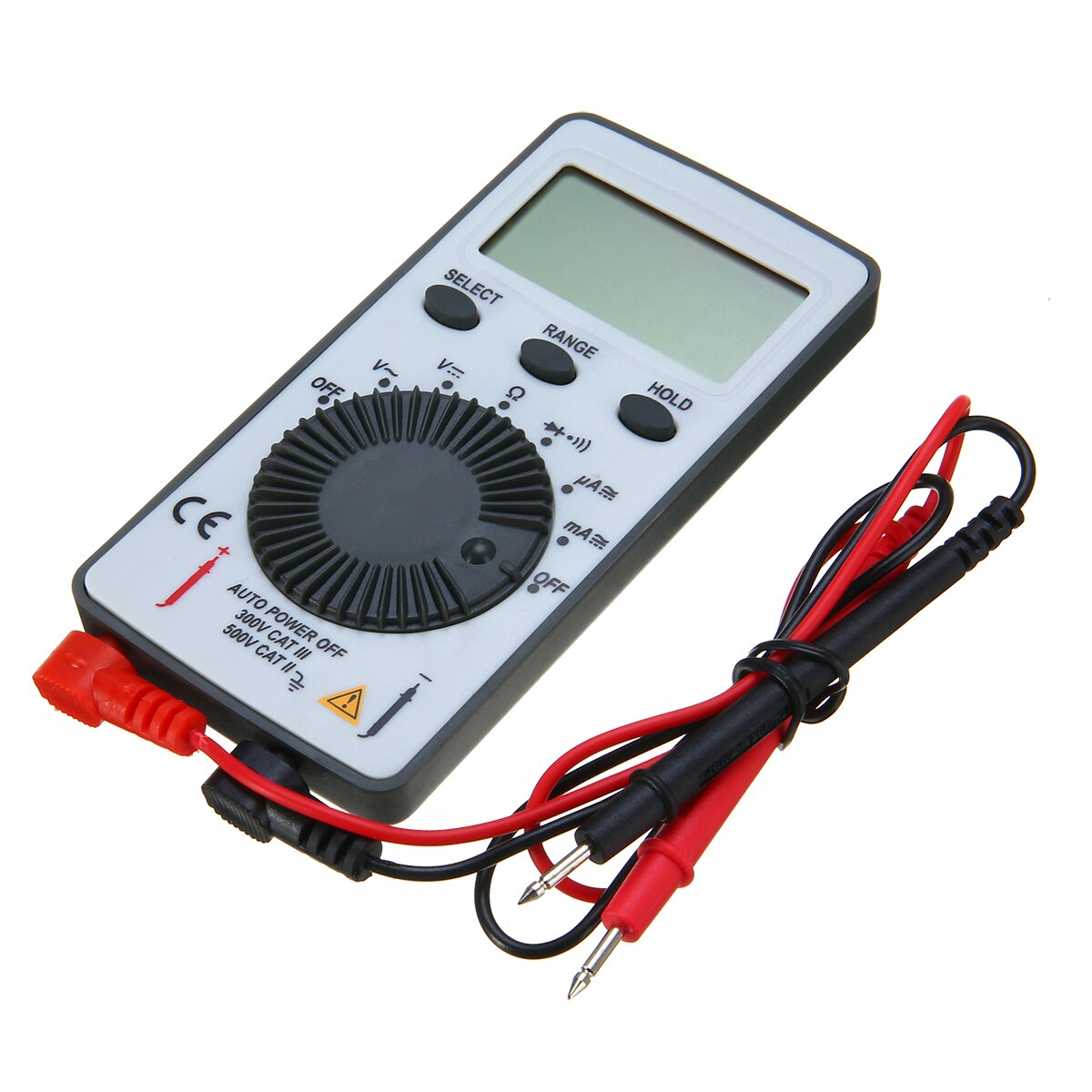 AN101 Digital Mini Multimeter DC/ Voltage Current Meter Handheld Pocket Voltmeter Ammeter Tester with Test Leads 10*55*10mm
