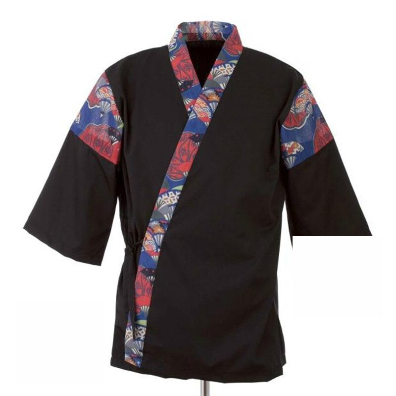 Cocina japonesa restaurante Sushi Chef uniformes manga corta Kimono ropa de trabajo servicio de comida cocina chaqueta monos Tops