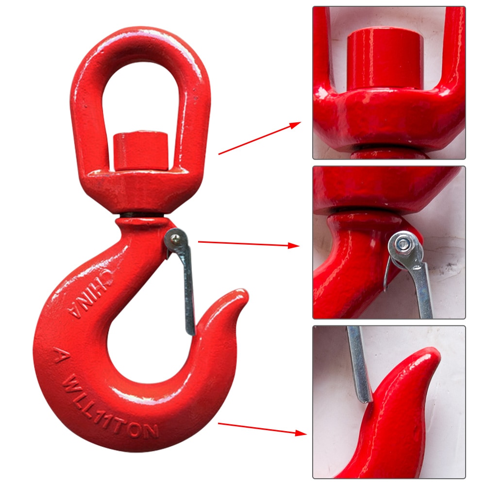 1 Ton Forged Lifting Industrial With Latch Shackle Accessories Swivel Eye Hook Quick Release Alloy Steel Crane Rigging