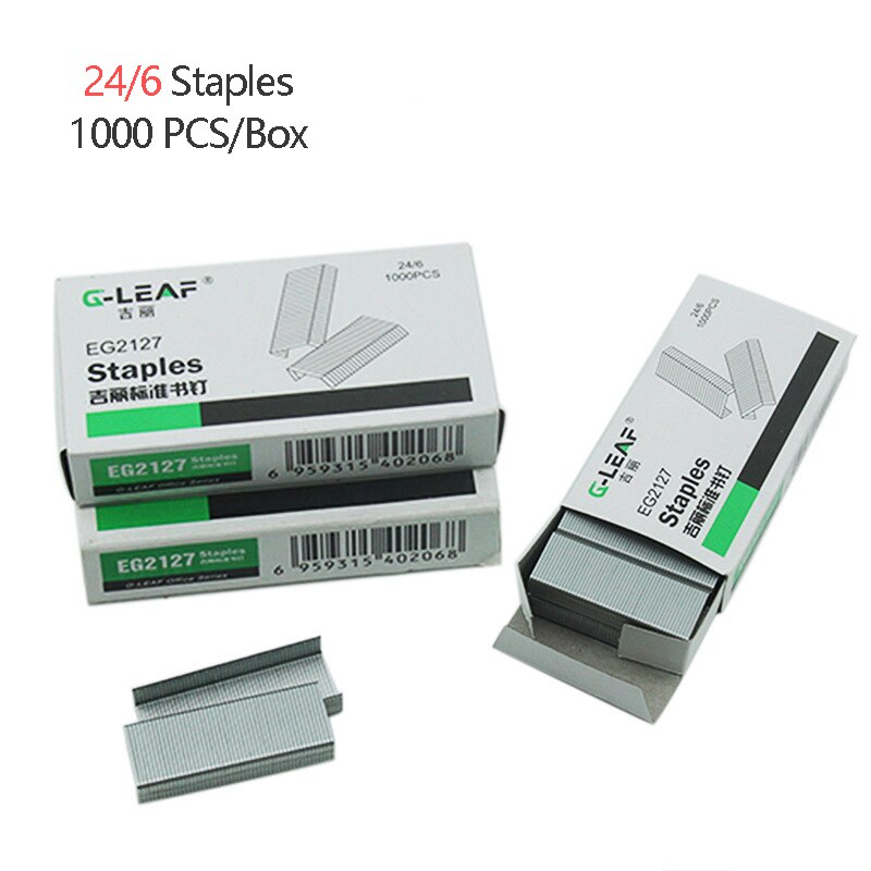 1000 pcs per box 24/6 Staples Stapler pins Stationery Office supplies