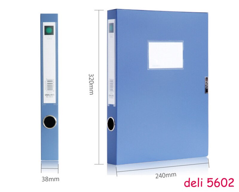 Plastic file box A4 5602 data storage box filling products file folder box file Brand DELI office stationery: 5602