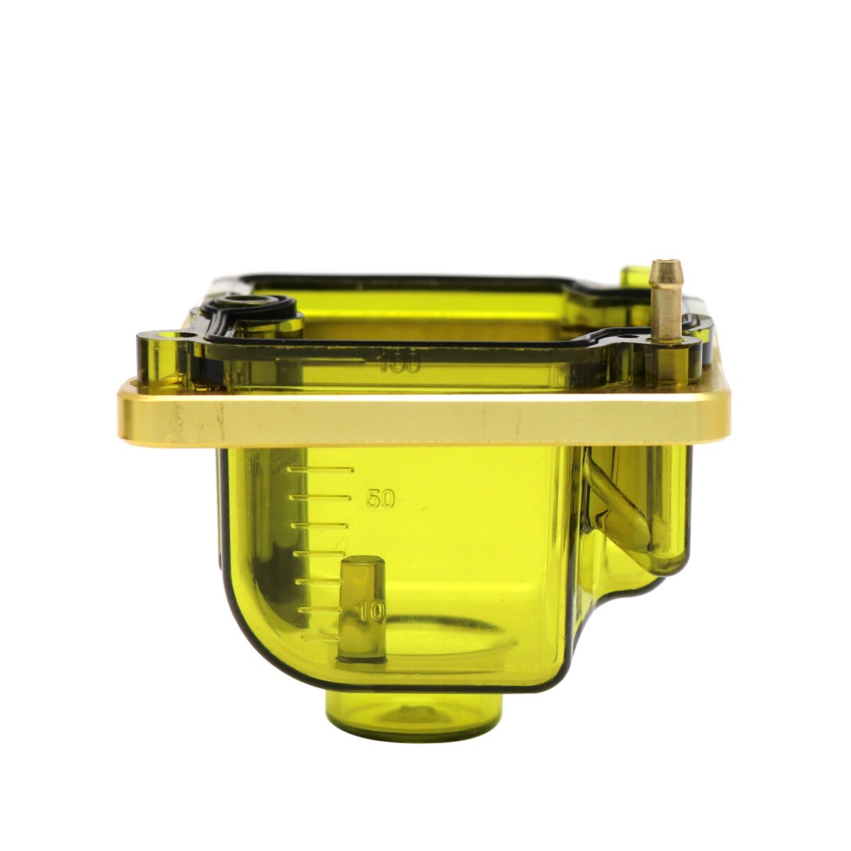 Alconstar-carburador PWK para motocicleta, cuenco flotador transparente de fondo transparente apto para carburador KEIHI PWK KSR EVO OKO KOSO de 21-34mm: B-Gold
