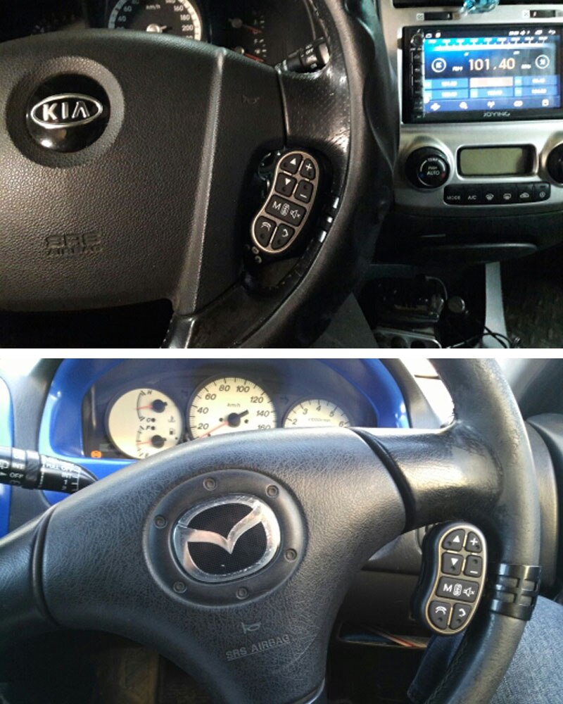 10 Toetsen Auto Stuurbediening Sleutel Draadloze Afstandsbediening Toepasselijk Universele Auto Navigatie Dvd Steering Control Knop