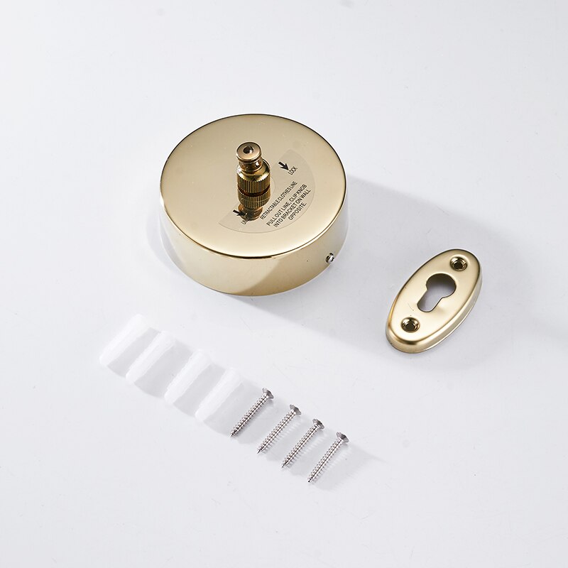 Bathroom Shelves Stainless Steel Nicke Clothesline Nice Single Line Hotel style Clothes Drying Line For Bathroom HJ-1256