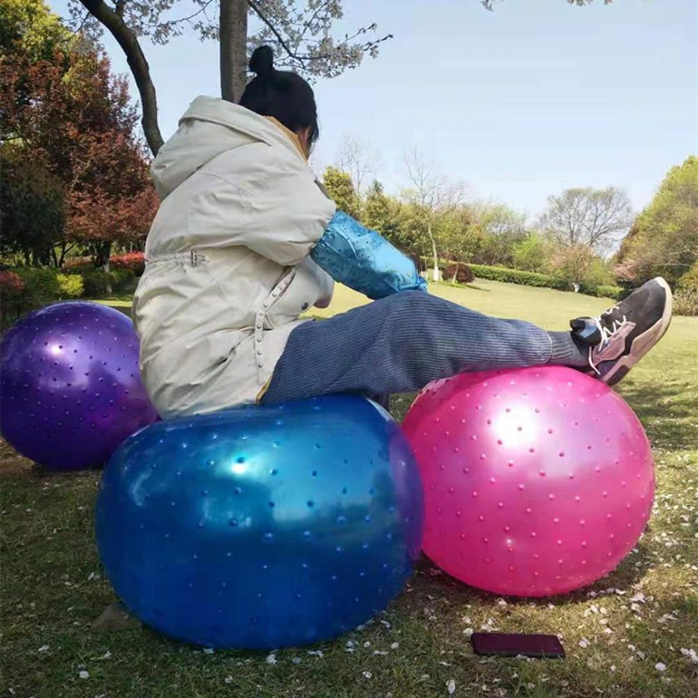 PVC Yoga Ball Set Anti-burst Inflatable Christmas Theme Handle Bouncy Ball Set for Physical Fitness