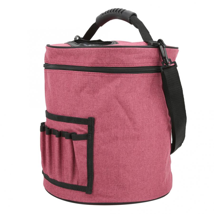 Knitting Storage Bag Portable DIY Knitting Storage Bag Yarn Crochet Hook Needle Sewing Yarn Storage Train Bag Organize Cylinder